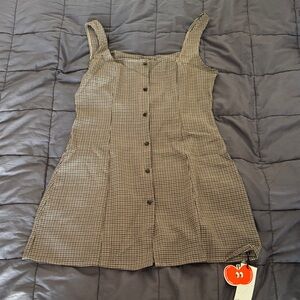 Cider Black and White Houndstooth Mini Dress